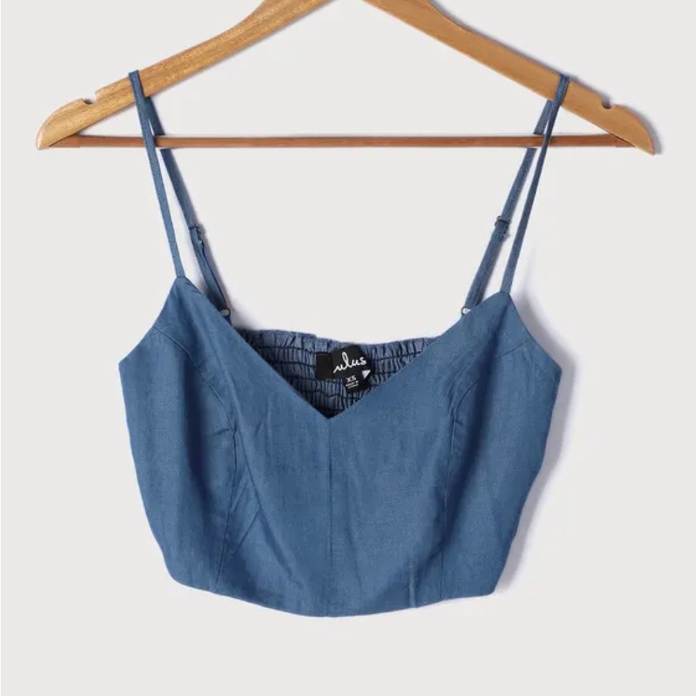 NWT Lulu’s Accompany Me Blue Chambray Two-Piece Dress - Picture 8 of 16